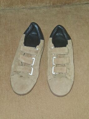 sandro Tan Velcro Casual Sneakers